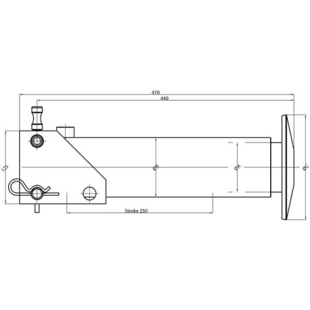 Stützfuß 85-250 mit Schnellv. - SP85250CS