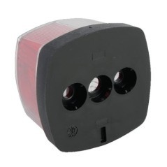 Lampa obrysowa kwadratowa, 12/24V czerwona/biała, przykręcana z płaską wtyczką Geka - SP621