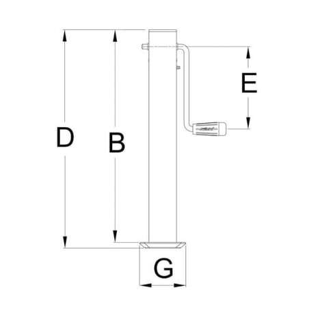 Stand jack lateral handle 70x561mm - STRDG5905