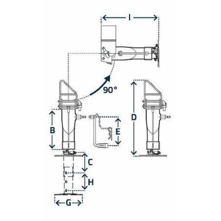 Stützfuß für Tandem-Anhänger - STR1119