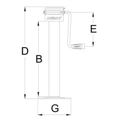 Stand jack lateral handle 80x605mm - STRDG706W