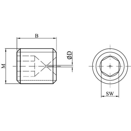 Throttle screw M8 diameter 0.7mm St - SSM8807