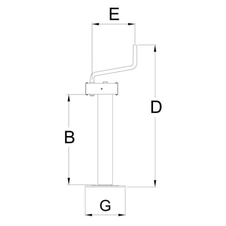 Stand jack horizontal handle 80x777mm - STRPR695