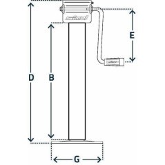 Stand jack lateral handle 80x605mm - STRDG706