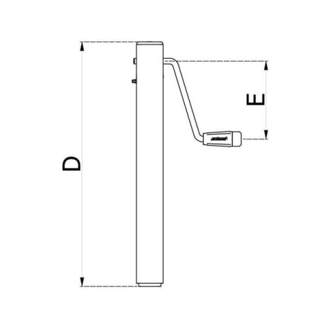Stützfuß seitlicher Griff 60x560mm - STR35WF