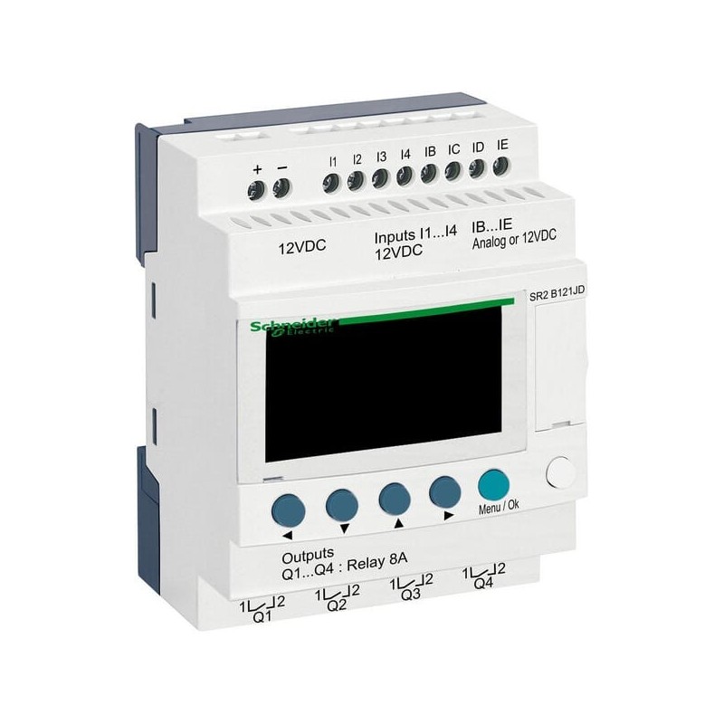Zelio smart rel.,8I/4RO,12VDC - SR2B121JD