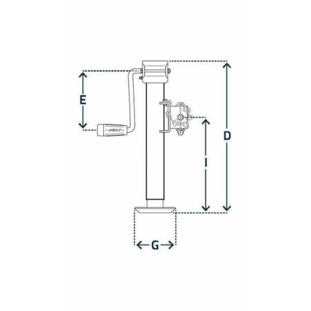 Swivel stand jack lateral handle diameter 51x550mm - STRLT2103