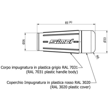 Griff 13 mm PVC - STR1311