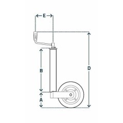 Wheel jack horizontal handle diameter 60x720mm - STRFC260