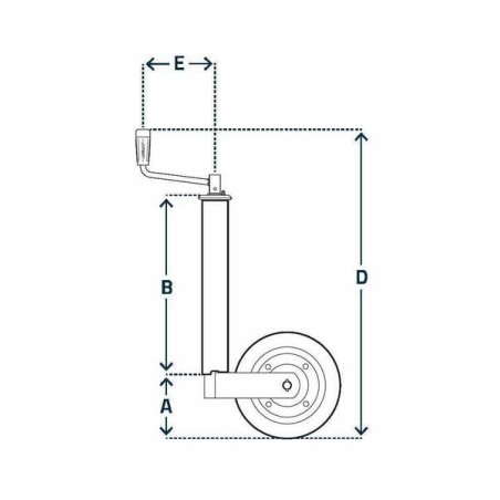 Wheel jack horizontal handle diameter 60x720mm - STRFC260