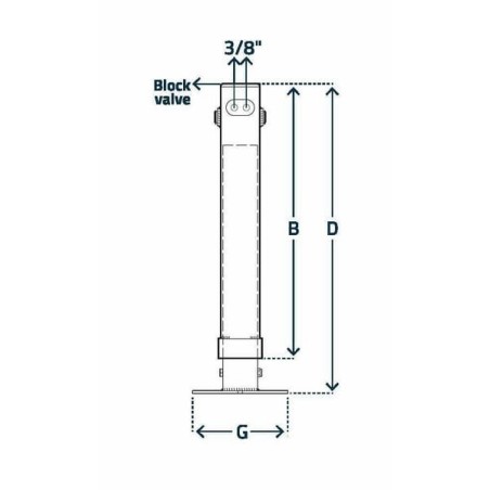 Double-acting hydraulic stand jack 90x720mm - STR940