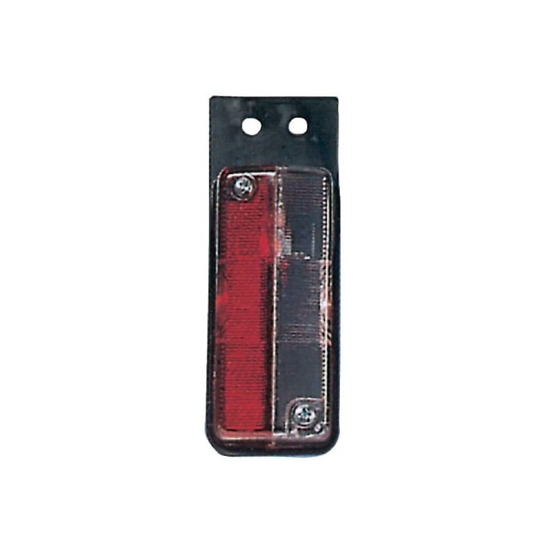 Marker light rectangular, 12V, red/transparent, bolt on, Flat plug, Geka - SPLH391 Marker light rectangular, 12V, red/transparent, bolt on, Flat plug, Geka - SPLH391
