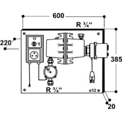 Heater with thermostat and pump - SU1010303