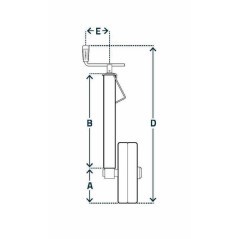 Depth adjusting wheel 60x820mm - STRZB405