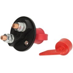 Odłącznik prądu akumulatora okrągły, czarny M8 12/24V 150A/500A 5 sek. IP40 - SW10005KR