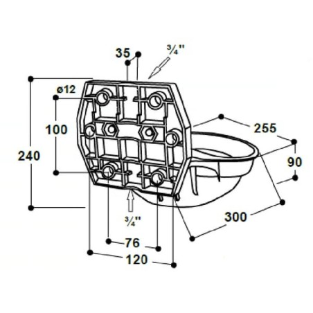 Tränkeschale Mod. 12P-MS¾ - SU1000123