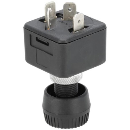 Drehschalter, ein-ein-ein, 12-24V, Flachstecker, 6,3mm - SW10015KR