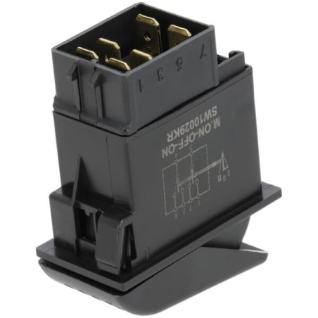 Rocker switch, I-0-II, 8-pin, function lighting, with bulb - SW10029KR