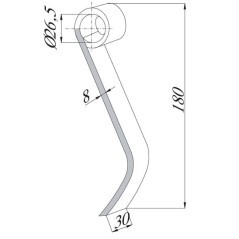 Nóż bijaka 03 oryg. - T40005143R
