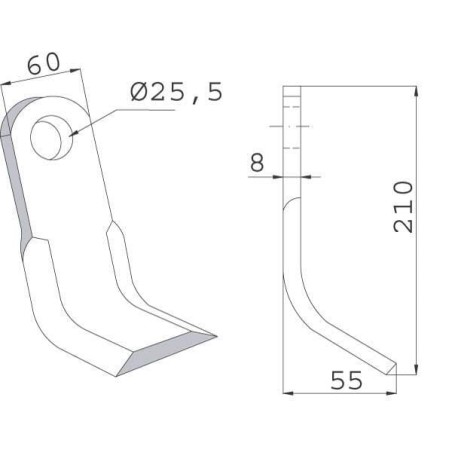 Blade Y 210mm Maschio - T40005142R