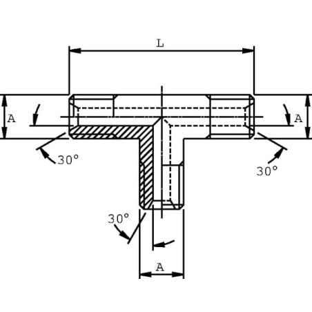 Trójnik 3/8 BSP - T06MBH