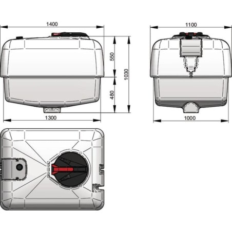 Tank 1000 Liter PE - TANE1000PE