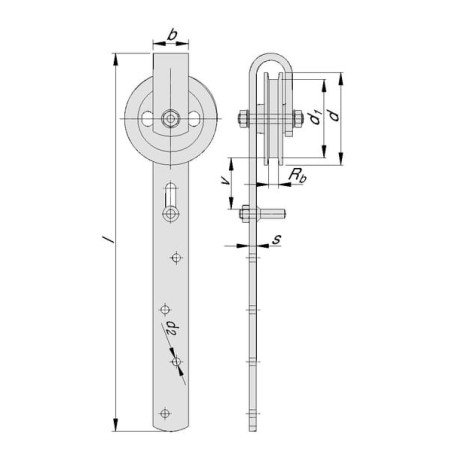 Gate rollers, cast-iron, 90mm, loose - TB11330439