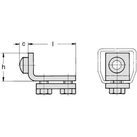 Stoper szyny 35x40 mm - TB336110