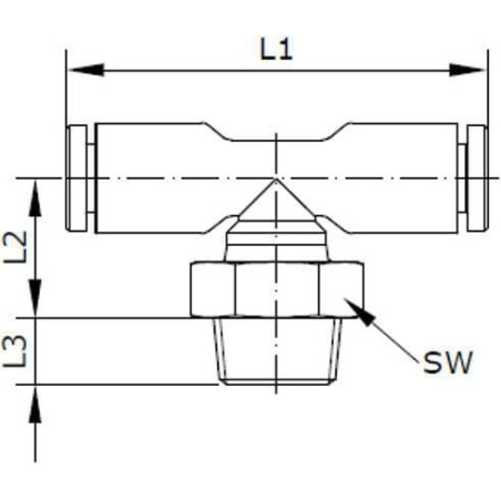 Push-in fitting - TCRMT1012P