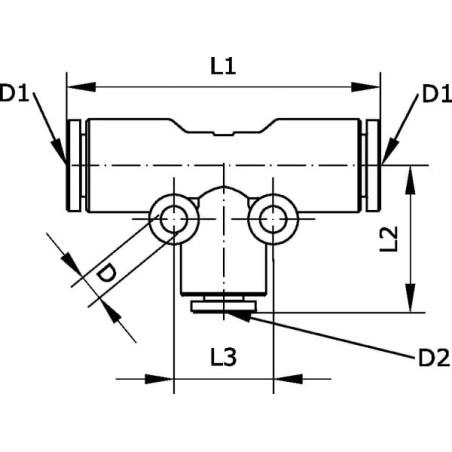 T-push-in connector reduce - TC868P