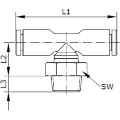 Push-in fitting - TCRMT1214P
