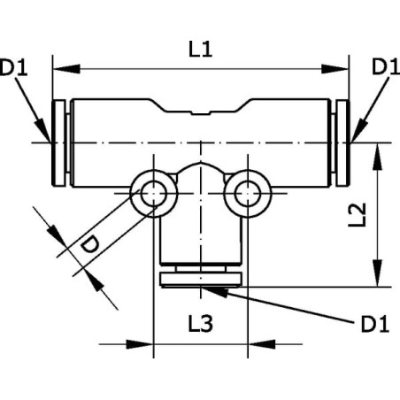 T-Steckverschraubung 12mm - TC12P
