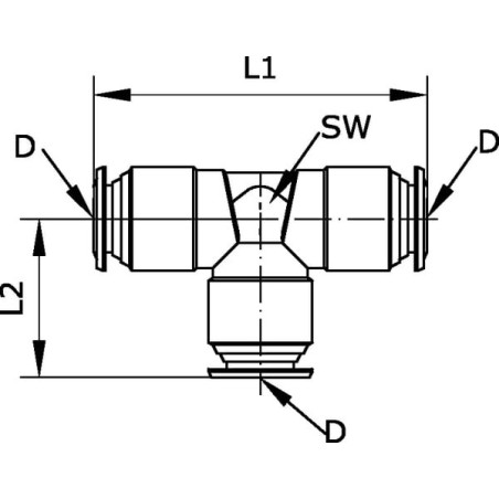 T-Steckverschraubung T 5mm - TC5B