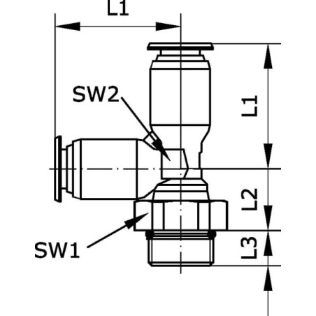 Elbow-threaded-push-in fitting 8x1/4 inch - TCSC814B