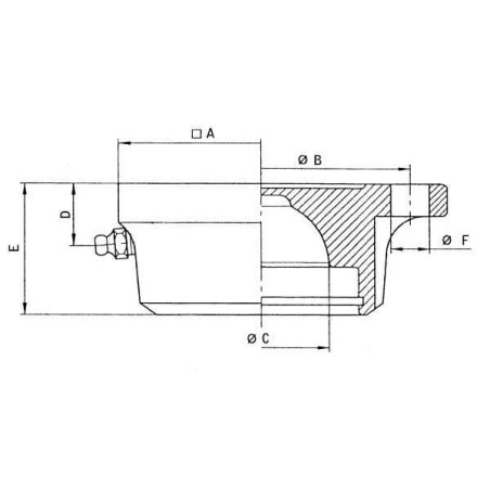 Kugelpfanne vierkant kpl. 45mm - TC945B