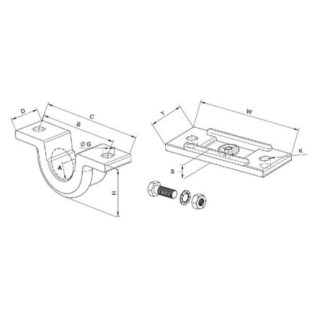 Lagerbock 70mm - TC9070AP