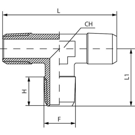 T piece fitting - TCMMM12