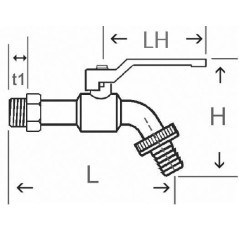 Tap 1 inch - TK1K