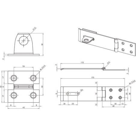Hasp and staple 4 inch - TO4316A