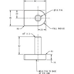 Gate hook 3/4 pin - TO8252B