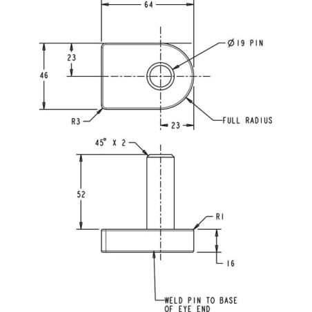 Torhaken 3/4 pin - TO8252B