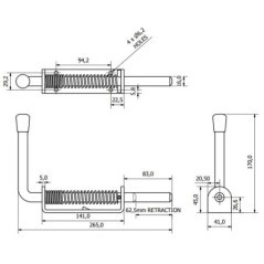 TO4205C Unbranded, Spring bolt 