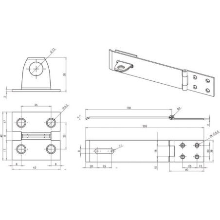 Hasp and staple 6 inch - TO4316B
