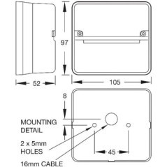 Lampa tylna zespolona, kwadratowa 12V pomarańczowa/czerwona przykręcana 105x97x52 mm Britax - TOR2474