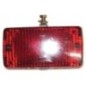 Fog light rectangular, red, bolt on, 140x - TOR4520