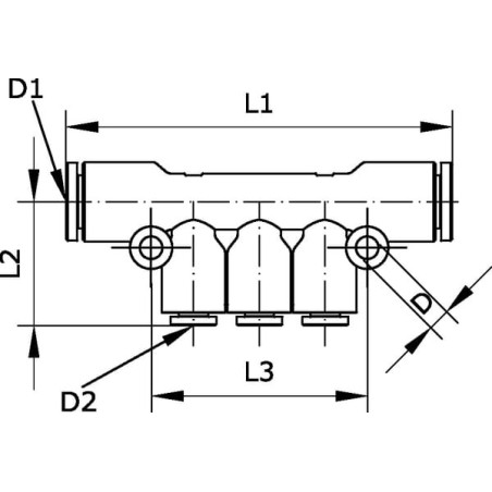 T-multiple distributor 3-fold - TMC86668P