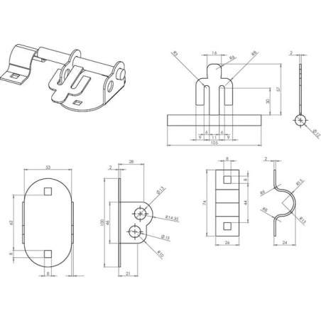 Oval padbolt - TO4211