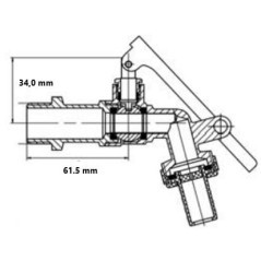 Tap lockable 3/4 inch - TK34LC