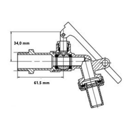 Tap lockable 3/4 inch - TK34LC