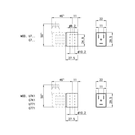 Solenoid coil 24V DC - U73